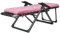 Patio-Lounge-Stühle, verstellbare Liege, Lounge-Stuhl mit Wattepad, tragbare Sonnenliege, Strandpool, Terrassendeck, Faltbare Sonnenliege, Unterstützung 440 lbs, langlebig (Color : Pink)