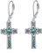 YFN Davidstern Ohrringe Sterling Silber Keltisches Kreuz Ohrringe Abalone Schale Ohrringe Tropfen Schmuck Geschenke für Damen Herren
