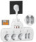 PD20W Ciabatta Multipresa con USB,Presa Multipla Salvaspazio con Interruttori Indipendenti,PD20W e QC18W Ricarica Rapida Elettrica Multipresa Protezione Sovratensione 5 Schuko con Interruttore,Bianco
