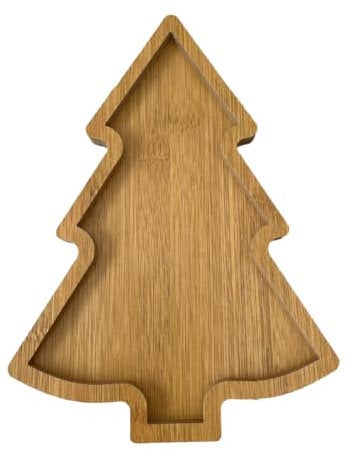Fiorky Plato de postre para restaurante de charcutería, bandeja para árbol de Navidad, plato con forma de árbol de Papá Noel, para alimentos, aperitivos, postres, aperitivos (C)