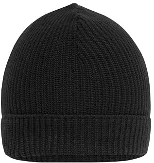 myrtle beach Workwear RIPP-Strick Beanie - Klassisch geschnittene Strickmütze aus recyceltem Polyester | Farbe: Black | Grösse: one Size
