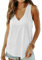 AirMood Women Sexy Summer Cami Tank Top Loose Fit Sleeveless Camisole Vests Shirt (White,M)