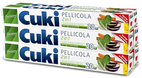 Cuki Pellicola 2in1 dal frigo al microonde - 20 metri - 6 Confezioni da 20 metri