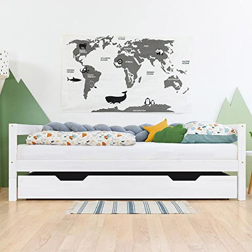 Schublade Beistellbett Buddy - auf Rollen - weiß - für Bett 90 x 180 cm