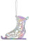 Clayre & Eef Weihnachtsanhänger Schlittschuhe 12 cm Silberfarbig Kunststoff