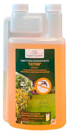 HS Hygiene System TATOR (Bia Plus) 1 lt insetticida liquido concentrato zanzare, scarafaggi, formiche per giardino esterno (1)