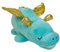 Nemu Nemu Animals - Peluche Kawaii Dragon Doré - Peluche Animaux Extra Douce et Douillette - Doudou Dragon Conçu au Japon - Coussin Douillet - Taille S 15 cm