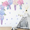 astylishome Wandtattoo Küche Blumen Wandbild 30x60 cm Wandsticker Blüten Baum Blätter Pflanzen Aufkleber Wand Deko für Wohnzimmer Modern Schlafzimmer Küche Bad Flur 1311