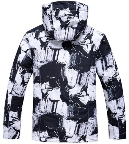 SRZYMJ Jacke Herren Ohne Kapuze Jeansjacke Schwarz Mit Fell Outdoor Regenjacke Wasserdicht Imprägnierspray Jacke Trachtenstrickjacke Für Jeansjacke Schwarz Mit Fell Schwarz Winterjacke Parka Lang 3XL