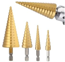 Stufenbohrer Metall HSS-TiN Ø 4-42 mm Kegelbohrer Schälbohrer Edelstahl Profi