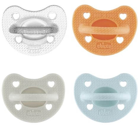 Physioforma Gommotto Luxe, Ciuccio In Silicone 6-16 Mesi, Gommotto Morbido E Delicato, Supporta La Respirazione Fisiologica, Favorisce il Corretto Sviluppo della Bocca, 4 Pezzi, Offerta Convenienza