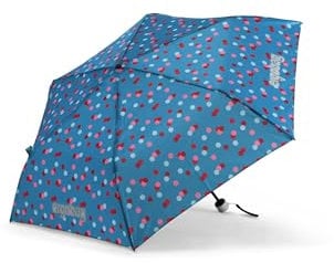 ergobag Regenschirm Kinderschirm für die Schultasche, ultraleicht und klein mit Tasche, reflektierend windfest VoltiBär - Petrol