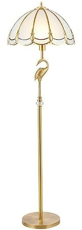 NESPIQ Lampadaire Lampadaire sur Pied Lampadaire en Laiton Moderne Lampe sur Pied Lumière Abat-Jour en Verre Grand Pôle Lampe Lampadaires pour Salon Chambres lampadaire Salon