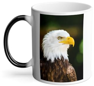 Thermoreagierende Tasse Magische Tasse – Weißkopfseeadler Adler Wildleben Rapace – 325 ml