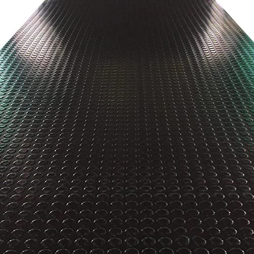 Rouleau de tapis en caoutchouc noir résistant de 3 mm d'épaisseur pour voiture, maison, salle de gym, cuisine, SUV, salle de jeux, camion, hangar, van, atelier, 60 x 60 cm, taille carrée