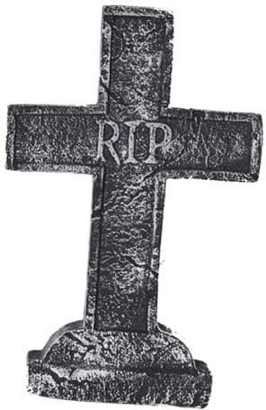 SUPVOX Halloween Haunted House Tombstone Prop Realistic Grave Marker for Spooky Decor and Graveyard Scenes for Trick-treaters and Horror Atmosphere