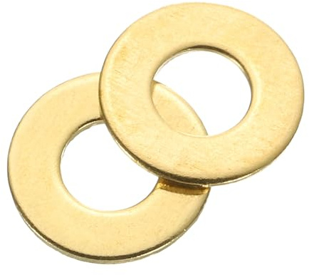 QUARKZMAN Rondelles Metal M3, 240 Pièces 3mm ID x 6mm OD x 0.5mm Hauteur Rondelles Plates en Laiton, Bagues de Montage pour Vis, Boulons, Écrous, Accessoires, Charnières de Porte