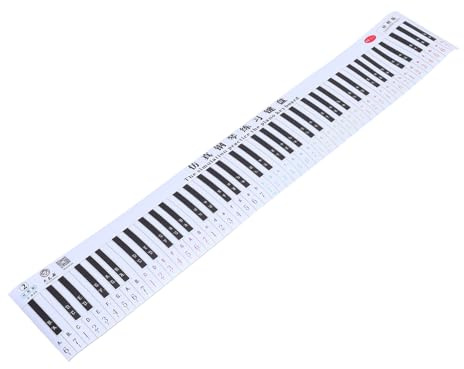 Übungstabelle für Keyboard 88 Tasten, Klaviertastaturhilfe für Anfänger | Pvc Rot, Wasserfest und Handrollbar, Klare Drucke mit Tastenverhältnis, 1 Stück für Unterricht