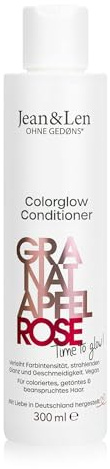 Jean & Len Colorglow Conditioner für coloriertes Haar, vegan, 300 ml | Mit Granatapfel-, Rosenblütenextrakt & Panthenol, fruchtig-blumiger Duft, ohne Parabene & Silikone