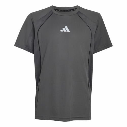 adidas Unisex Kinder Tech Apparel Climacool Shirt, Grey Five/Reflective Silver, 13-14 Years