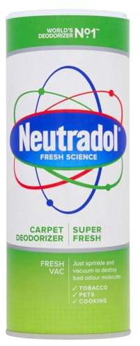 Neutradol Carpet Deodoriser 350g Fresh Super 1 Pack – Odour Eliminator Powder for Carpets Rugs and Upholstery – Neutralises Smells Pet Odours and Musty Scents – Long Lasting Fragrance + EPISHED guide