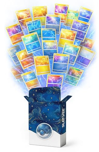 Pokemon Karten Deutsch 50 Karten Set Original - kompatibel mit Pokemon Karten in exklusiver SLEEVEE Geschenkbox inkl. begehrter Holo-Sammelkarten Kinder zu Geburtstag, Ostern, Weihnachten & Nikolaus