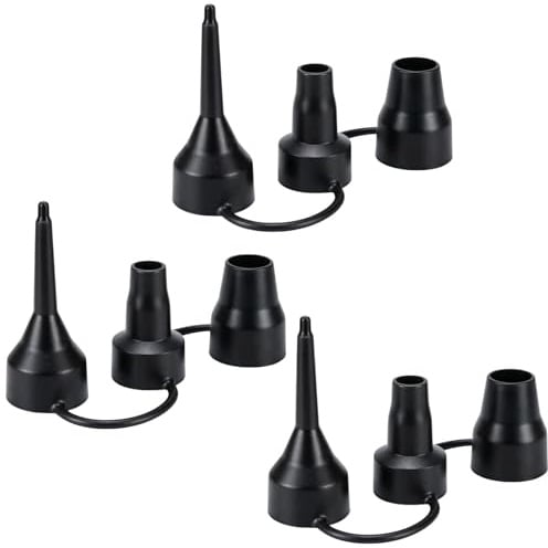 Luftpumpe Adapter Set, Sup Pumpe Adapter, SUP Ventiladapter, Aufblasbarer SUP Pumpenadapter, Luftpumpe Düsen mit 3 Gasdüse, Zubehör für Luftbett-Luftpumpe, 3 Größen