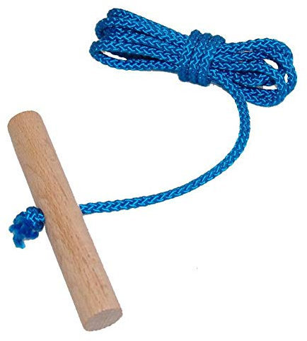 Schlittenseil Zugseil 1,50 mtr. lang mit Buchenholzgriff für Schlitten Bobs Rodel viele Farben lieferbar (blau)