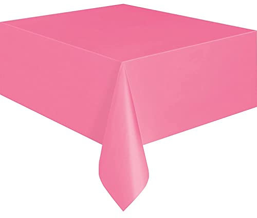 Feste Kunststoff-Tischdecke, kurz gefaltet, rechteckig, 137 x 274 cm, 1 Stück, Elegante und langlebige Tischdecke für Partys, Veranstaltungen und Zuhause
