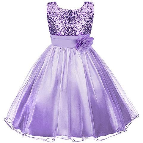 Discoball Robe de princesse, sans manches pour Filles Violet 9-10 ans