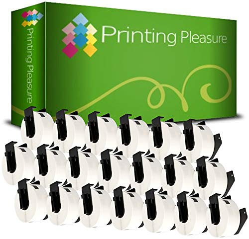 20 x DK11201 Étiquettes d'adressage pour Brother P-Touch QL-500 QL-500BW QL-550 QL-570 QL-700 QL-720NW QL-800 QL-810W QL-820NWB QL-1050 QL-1100 QL-1110NWB | 29mm x 90mm | 400 Étiquettes par Rouleau