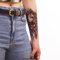 2 x Temporäre Körperkunst entfernbares Tattoo - Uhr, Clock. Zombie, Tod Armtattoo - Temporary Fake Tattoo HB035(2)
