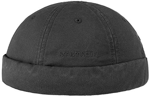 Stetson - Docker Cotton - Primavera Estate - Nero - Calotta - Regolabile - Bellissimo (Extra-Large(60-61CM))