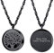 PROSTEEL Collier Diffuseur Homme d'Huile Essentielle Noir Pendentif Arbre de Vie Personnalisable