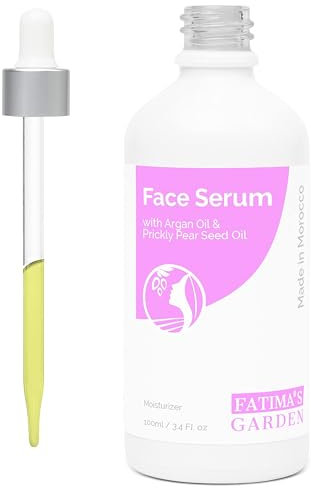 Fatima's Garden Sérum Visage - à l'Huile d'Argan et Graines de Figuier de Barbarie, Anti-Âge, 100ml