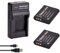 Newmowa® LI-90B Ersatz Akku (2er Pack) und tragbar USB-Ladegerät-Set für Olympus LI-90B, LI-92B, Stylus TG-1, TG-2, TG-3, TG-4, SH-1, SH-2, SH-3, SH-50, SH-60, XZ-2, SP-100EE, DB-110