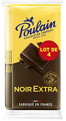 Poulain Tablette Chocolat Noir Extra 4 x 200 g