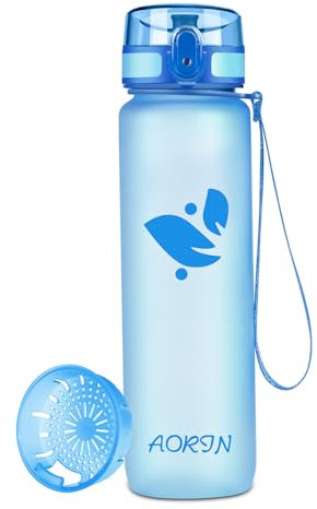 AORIN Trinkflasche - 1000ml - Wasserflasche BPA-Frei & Tritan Auslaufsicher Sportflasche, Erwachsene,Trinkflasche Kinder, Fitness,Laufen,Yoga,Fahrrad,Outdoor