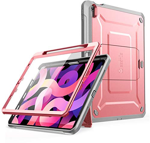 SUPCASE Hülle für iPad Air 4 (2020) 10.9 Zoll Case Bumper Schutzhülle 360 Grad Cover [Unicorn Beetle Pro] mit Pencil Halter und integriertem Displayschutz (Rosa)