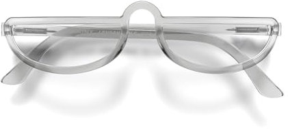 LONDON MOLE Brillen | Brainy Lesebrille | Halbmondbrille | Coole Leser | Herren Damen Unisex | Vollrandbrille | Federscharniere | Transparent | Vergrößerung +2,5