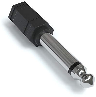 Jack Jack Jack Jack-3.5mm su 6.35mm Mono Aux Jack Plug | 6.35 mm Plug a 3,5 mm TS Socket Adattatore per adattatore mono adattatore per bassi Amplificatori, Chitarra, Pianoforte, Cuffie, Altoparlante