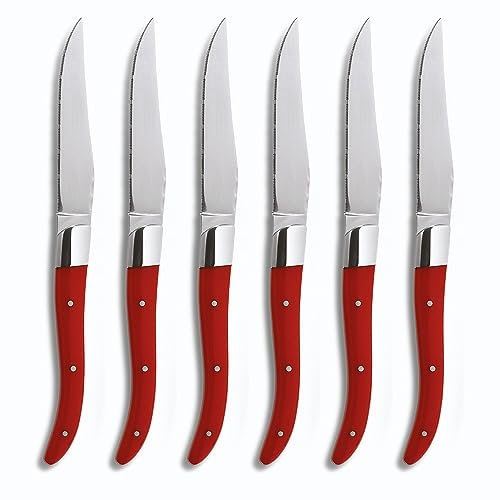 Comas - Cuchillo Chuletero ARC 6 piezas Comas Rojo 225 mm.