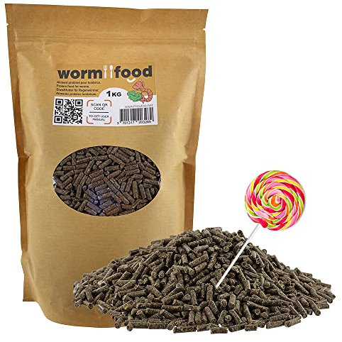 WormFood, Proteinfutter für Regenwürmer | Ideal für Zucht und Aufzucht (1kg)