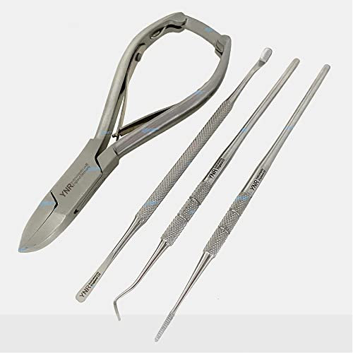 YNR England Nagelknipser für dicke Zehennägel – robuster Fingernagelschneider mit eingewachsener Nagelfeile & Heber, Podologiequalität Clippers für Männer und Frauen