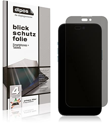dipos Blickschutzfolie für Apple iPhone 14 Pro