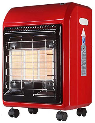 Vendics Chauffage portable à gaz 4200 W, mini chauffage au gaz Calor rouge sur pied, chauffage au gaz butane 3 réglages de chaleur/moyen
