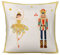 WLWLGLUCK Nutcracker Throw Pillow Cushion Cover for Living Room Bedroom Decorations and Supplies Cute Ballet Pillow Case for Home Decor Christmas Soldier Pillow Cover 18x18 Inch, No Pillow Insert