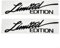 2 pezzi Limited Edition Emblema PET Car Decal Bumper Sticker Decoration