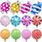 Ballons de Bonbons, 12 Pièces Ballons en Aluminium Bonbons, Ballons Lollipop, Candy Foil Balloons, Décorations de Fête de Sucettes Sucrées, pour Anniversaire Baby Shower Party Décor