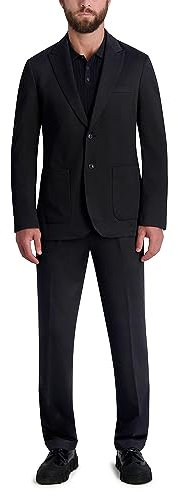 KARL LAGERFELD Herren Soft Stretchy Long Sleeve Lässiger Blazer, Schwarz, M